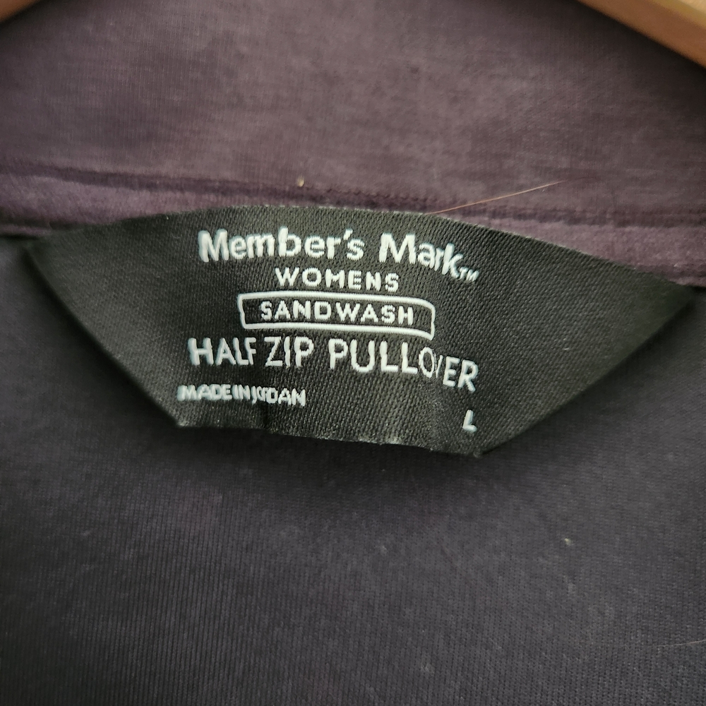 Women's Purple Quarter-Zip Sweatshirt - Picture 3 of 5